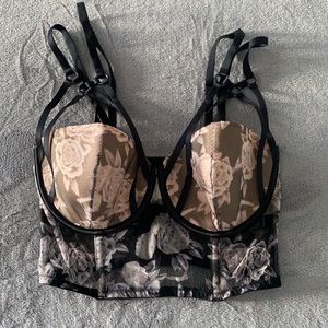 Victoria’s Secret Rose Print Bustier